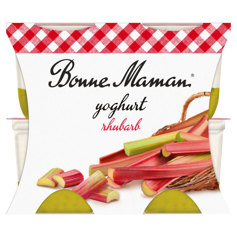 Bonne Maman Rhubarb Yoghurt 4 x 115g