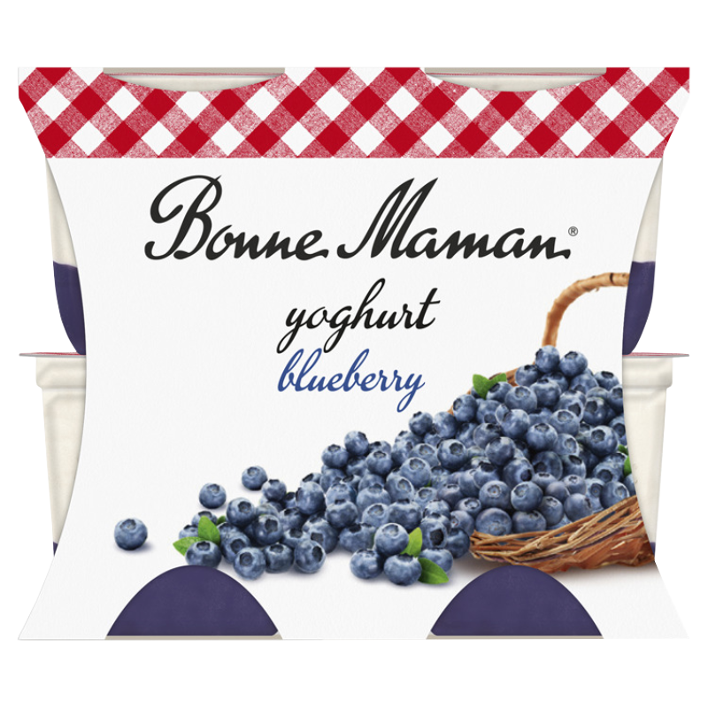 Bonne Maman Blueberry Yoghurt 4 x 115g