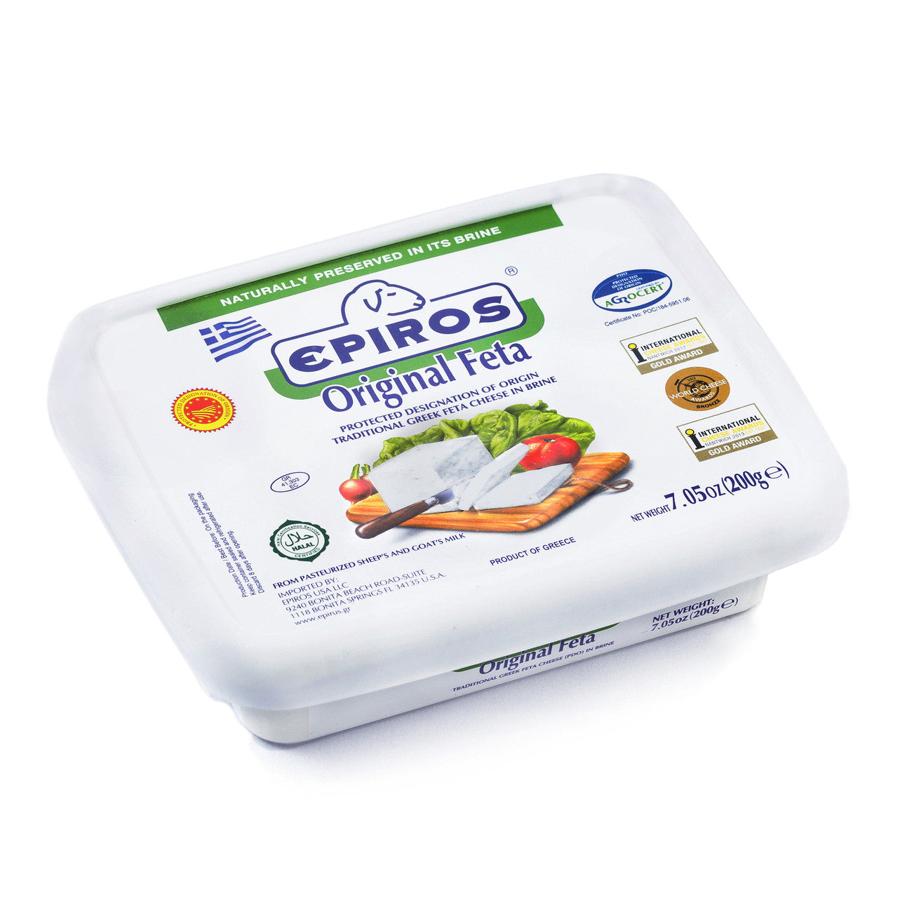 Epiros Feta Cheese Plastic Tub 200g