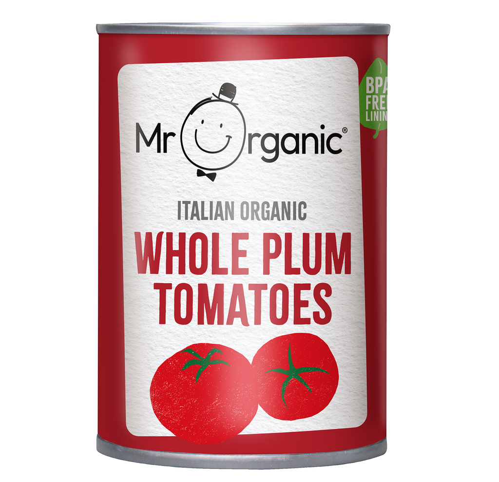 Mr Organic Whole Plum Tomato 400g