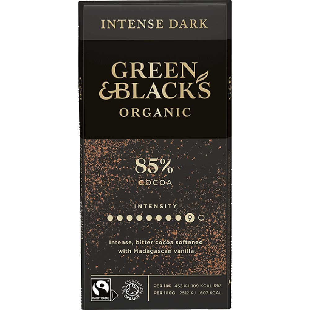 Organic 85% Dark Chocolate Bar 90g