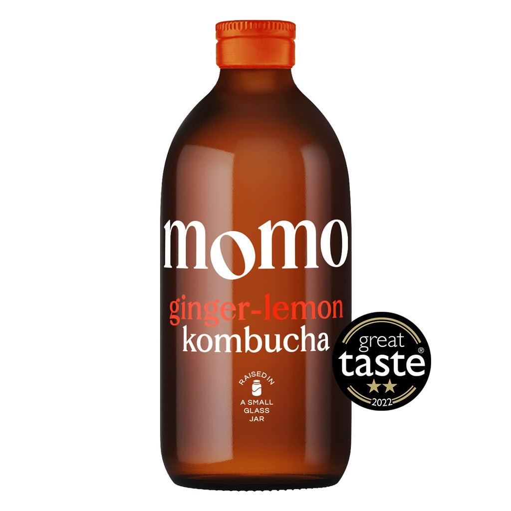 MOMO Organic Kombucha Ginger & Lemon 330ml