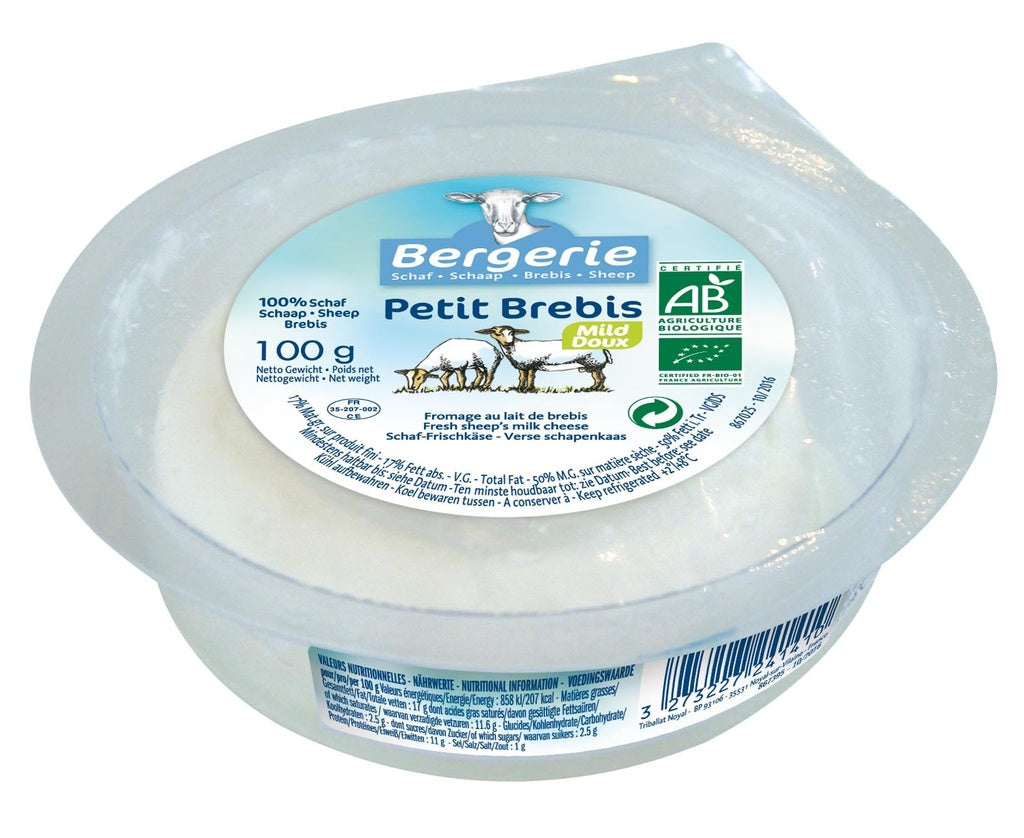 Bergerie Organic Sheeps Cheese - Petit Brebis Natural 100g