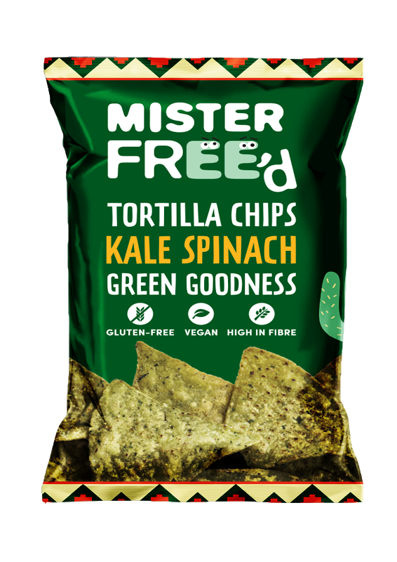 Mister Freed Tortilla Chips - Kale Spinach 135g