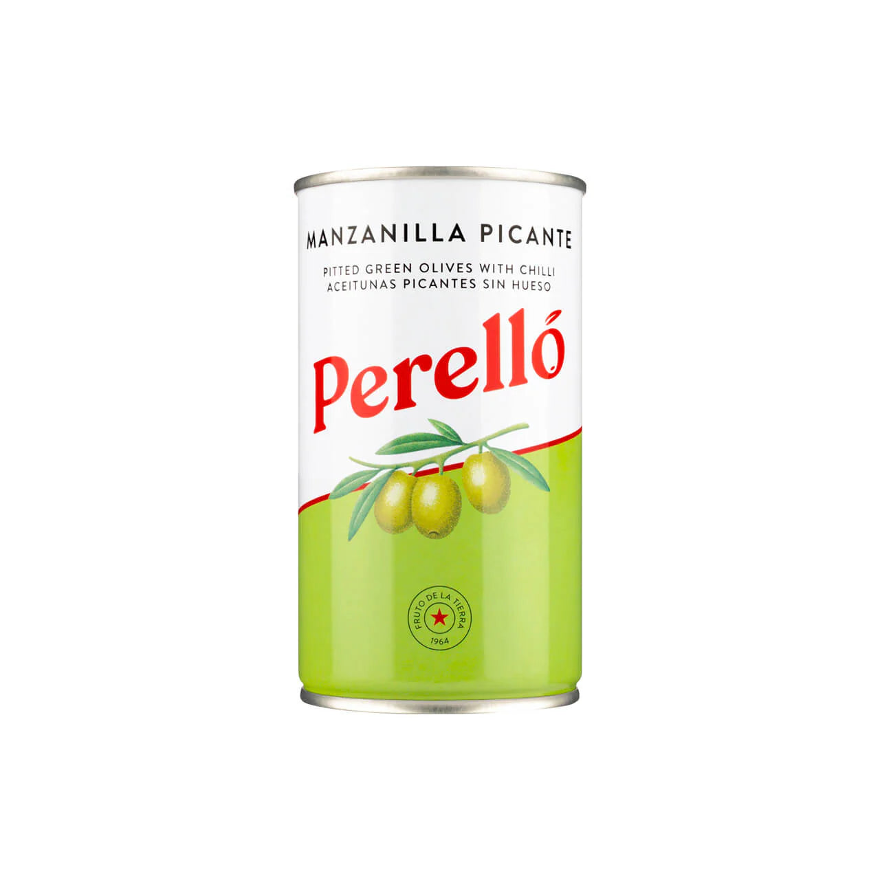 Perello Manzanilla Spicy Pitted Olives Tin 150g