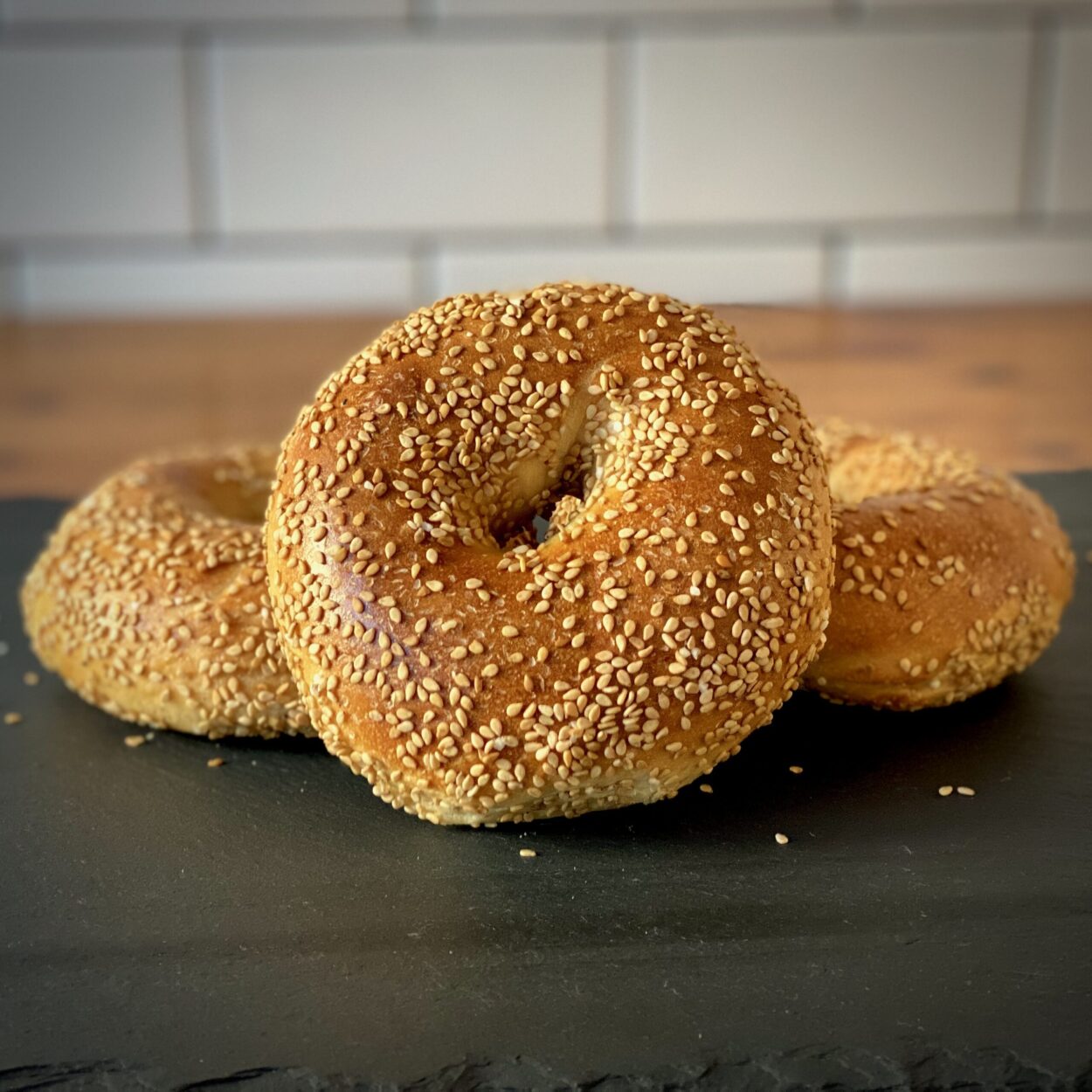 Papo's Bagel's Sesame seeds
