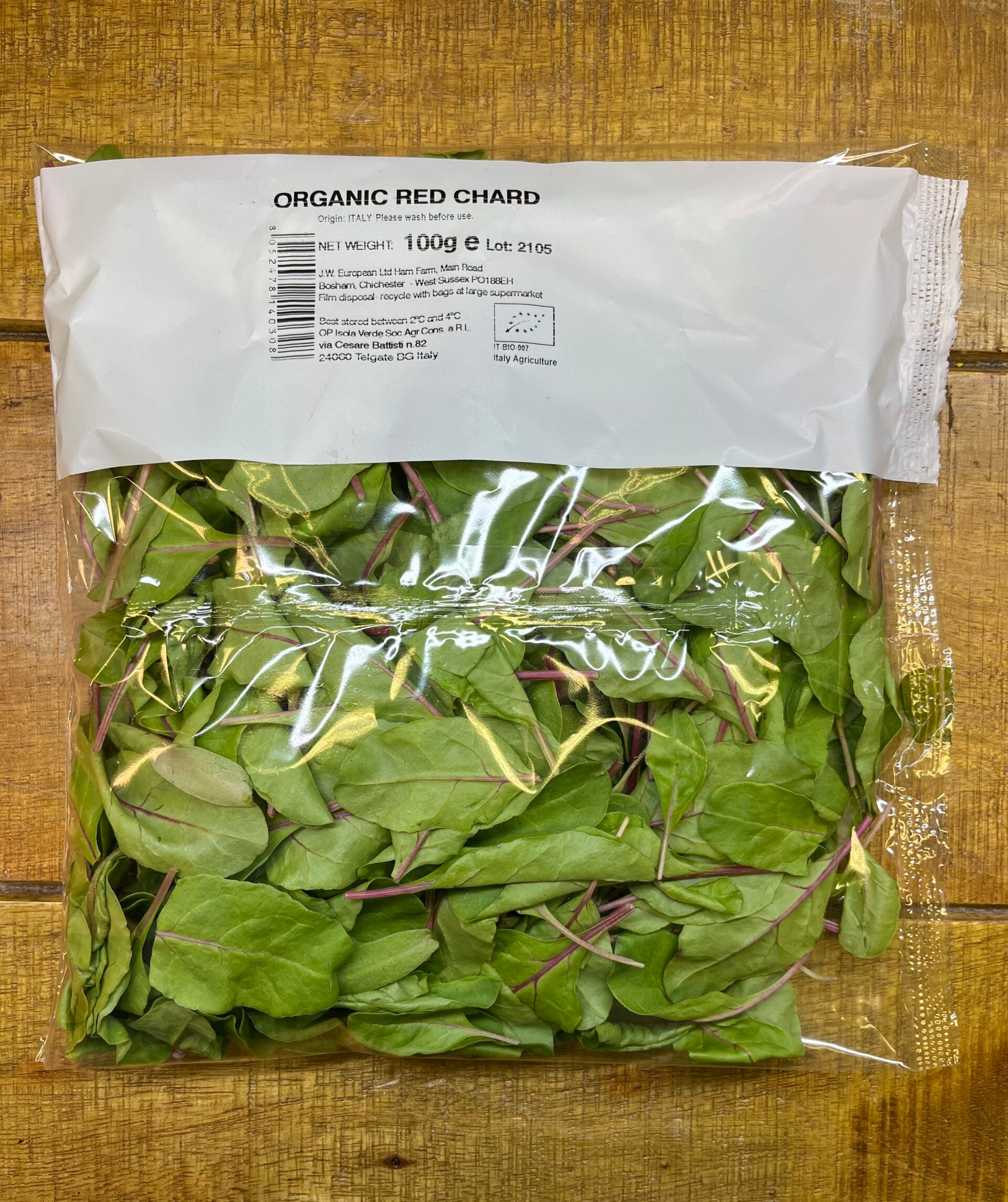 Organic Chard Baby Red